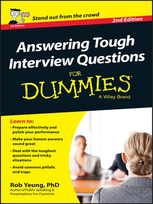 cover image of Answering Tough Interview Questions For Dummies